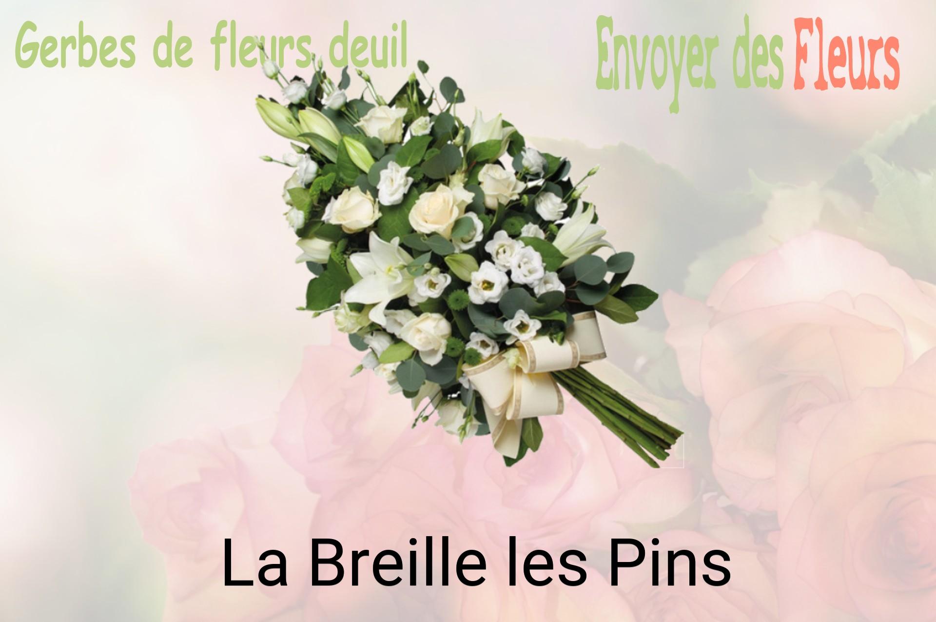 Gerbe de fleurs de deuil livrée à La Breille-les-Pins